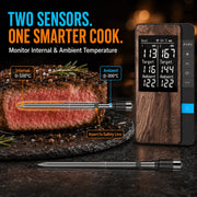 Wireless Meat Thermometer with Bluetooth App, LCD Host and 1/2/4 Probes
