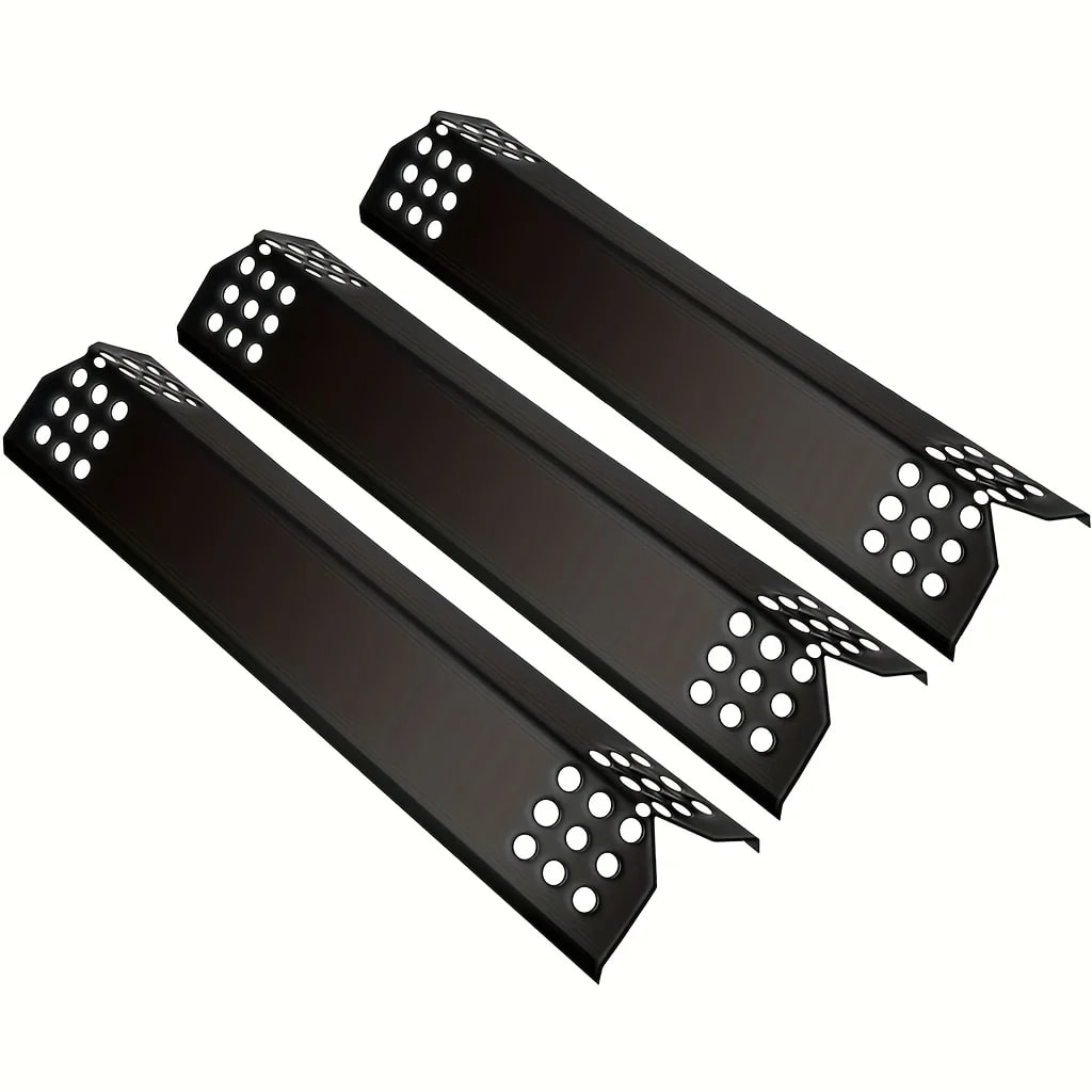 14.6 Inch Porcelain Steel Grill Heat Plates, Burner Covers, 3/4/5 Pack - 3pcs