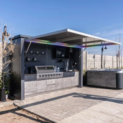 Endless Stainless Steel Outdoor Kitchen Cabinet Set with Gas BBQ Grill,