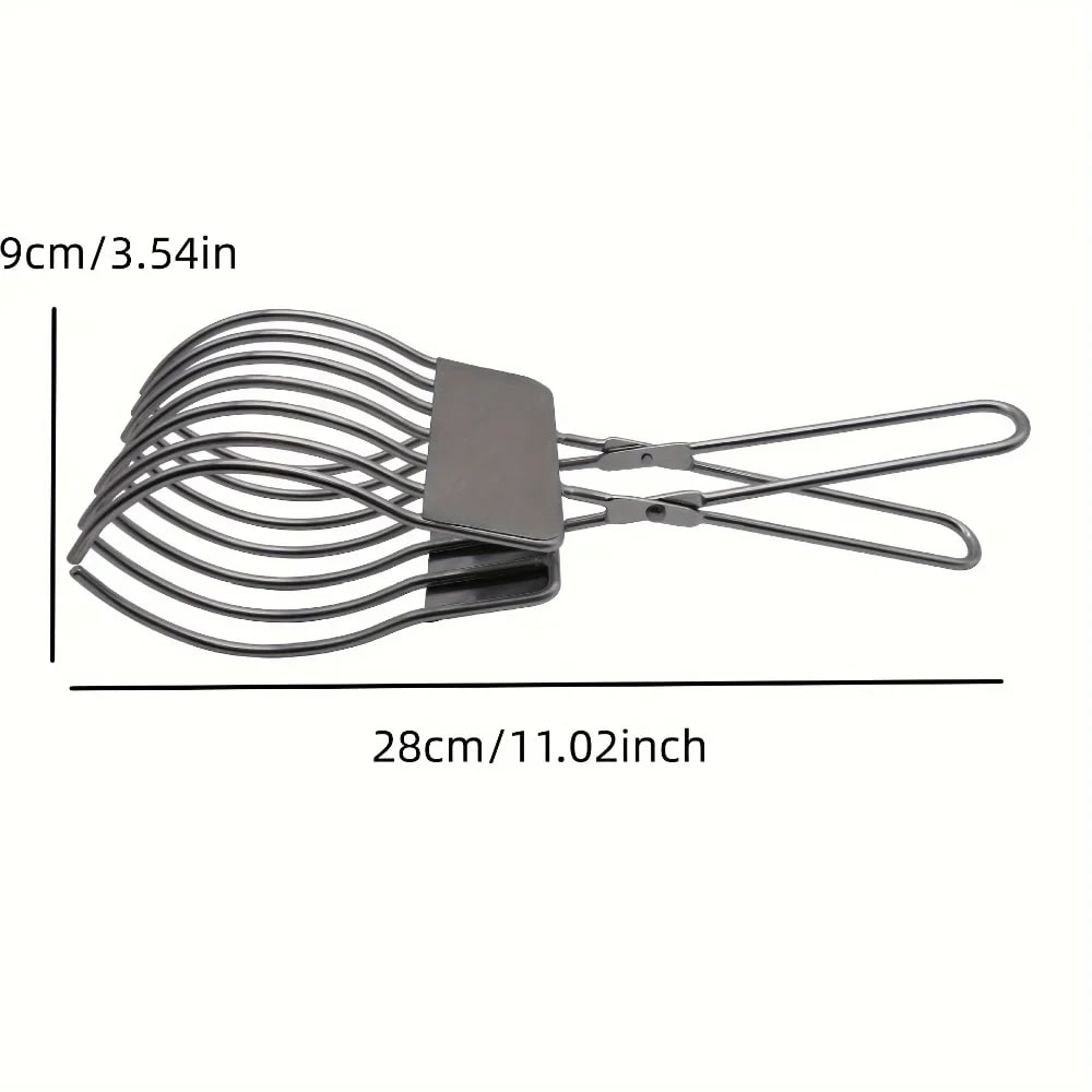 Stainless Steel Meat Slicing Tongs and BBQ Serving Tool, 28cm