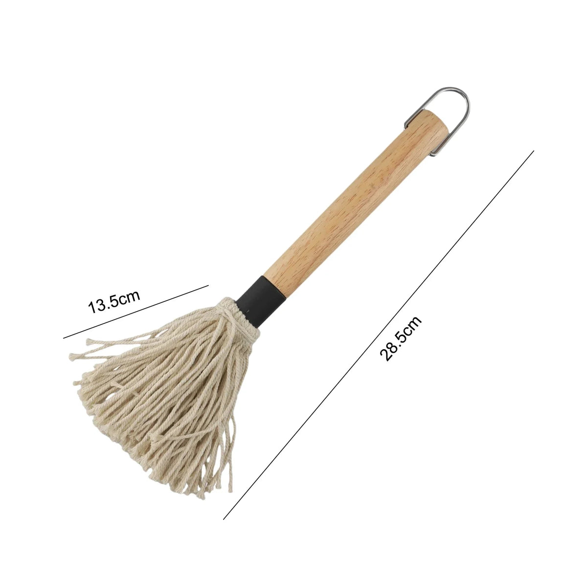 BBQ Basting Mop with Cotton Fibres and Wooden Handle - B
