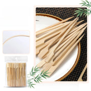 Wood BBQ Skewers with Handles, 100 Pack, 9cm or 18cm