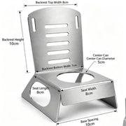 Stainless Steel BBQ Grill Stand and Skewer Holder Rack for Charcoal Grills