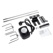 Electric BBQ Rotisserie Kit A25F with Metal Spit Rods and Meat Forks
