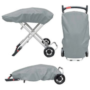 Portable Gas Grill Cover for Weber Traveler 9010001, Waterproof Polyester, Black/Grey