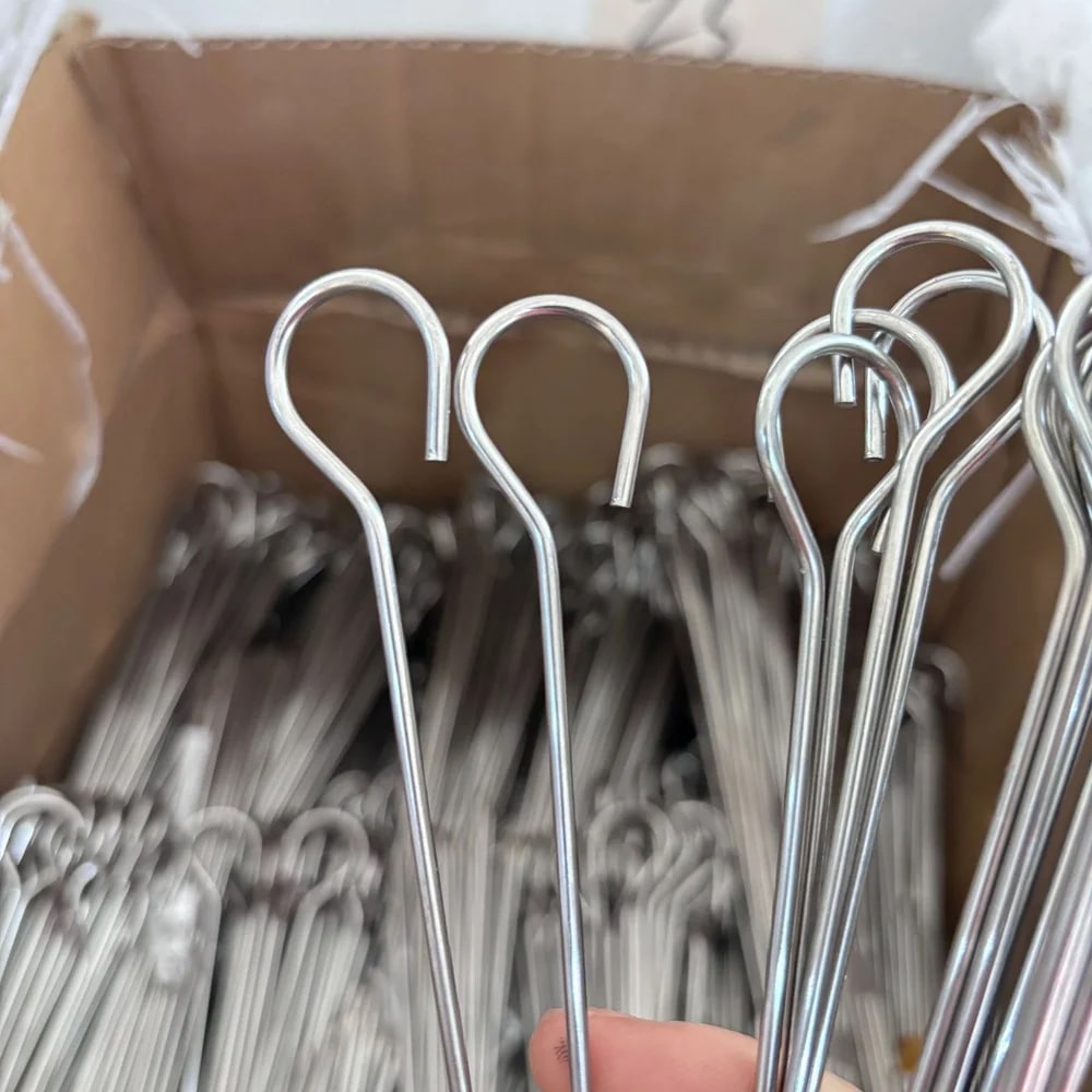 Stainless Steel BBQ Meat Hook Skewer for Oven Roasting, 12-30cm