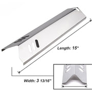 Stainless Steel BBQ Heat Tents, 4-Piece Set for Gas Grills, 15in