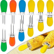 Corn Holders with Stainless Steel Prongs and Rubber Handles, 7.8cm