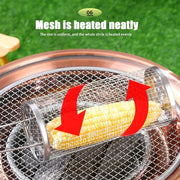 Rolling Grill Basket, Stainless Steel BBQ Basket, 37cm or 47cm