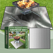 40in x 40in BBQ Fireproof Mat, Waterproof Fibreglass and Silicone Ground Protector