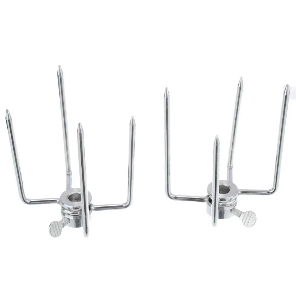 Metal Rotisserie BBQ Forks for Chicken, 2-Piece Set