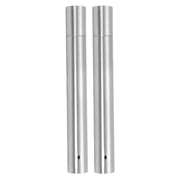 Stainless Steel BBQ Skewer Storage Tubes, 2-Piece Silver Pair, 40.5cm