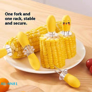 Stainless Steel Corn Grilling Forks, 2-Piece Corn Holders, 7.8cm
