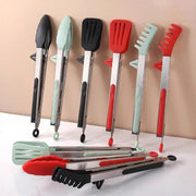 High-Temperature Resistant Silicone BBQ Tongs for Grilling and Cooking