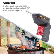 Portable BBQ Blower Fan for Charcoal Grills and Outdoor Fires, Plastic, 19 x 14 cm