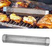 Pellet Smoker Tube in 304 Stainless Steel for Hot or Cold Smoking, 6 or 12 Inch Options