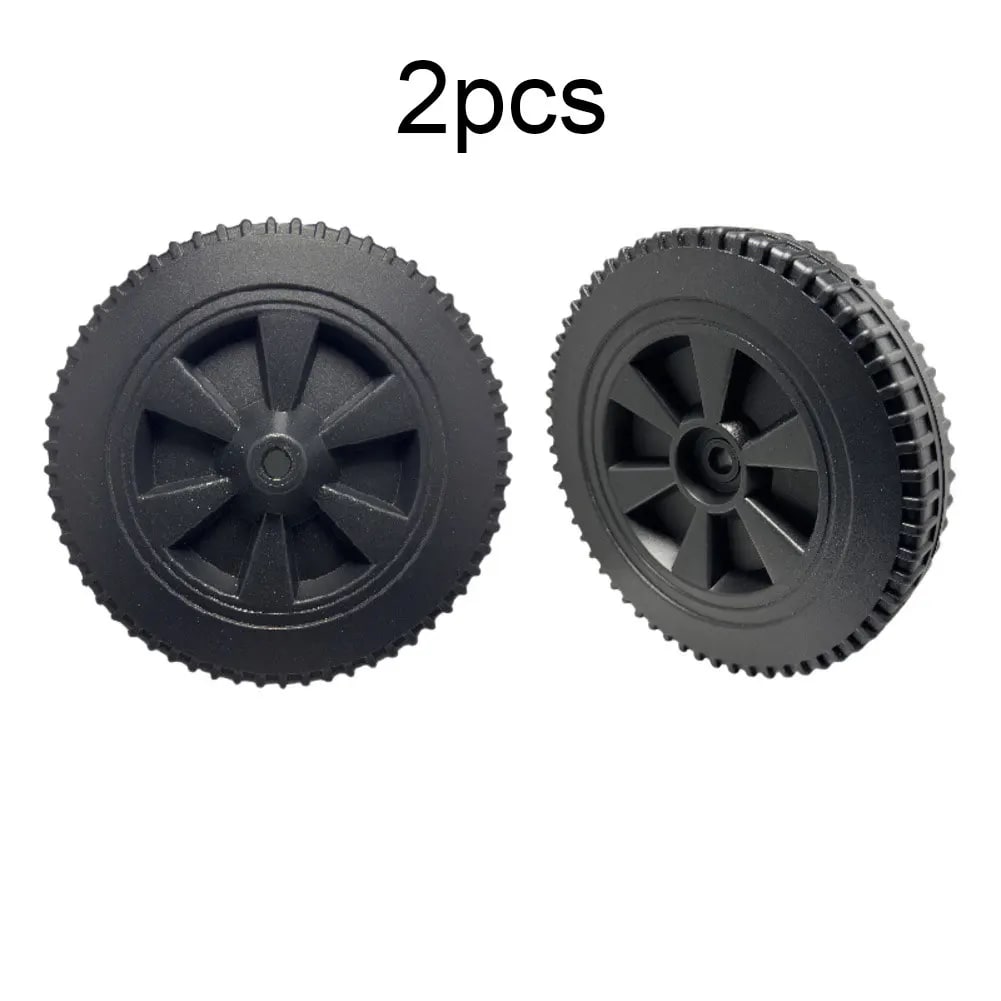 Barbecue Wheels, 7 Inch HDPE Black Replacement Wheels, 2 Pack
