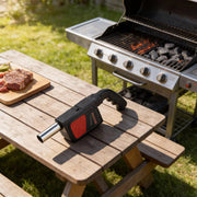 LEENKEA Electric BBQ Fire Blower, Black ABS and Metal, 26.5cm, 4 AA Batteries