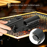 Rechargeable Electric BBQ Grill Cleaning Brush, Adjustable Black