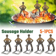 Metal Sausage Holder for BBQ and Camping, 205 x 75 x 3 mm, Pack Options
