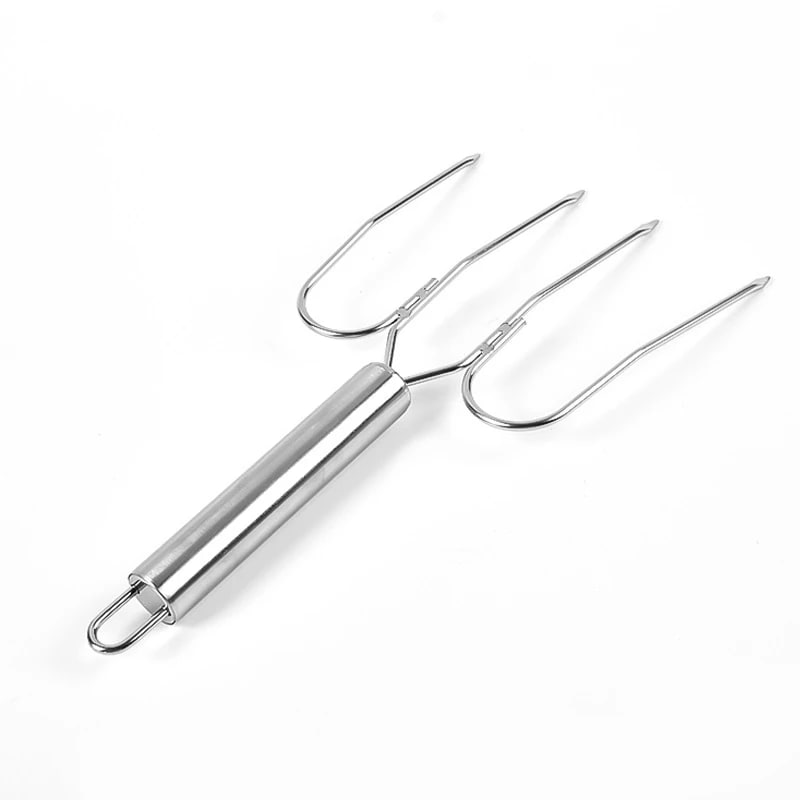 Stainless Steel Turkey Fork BBQ Roasting Tool, 24.5 x 11 cm, NUBECOM