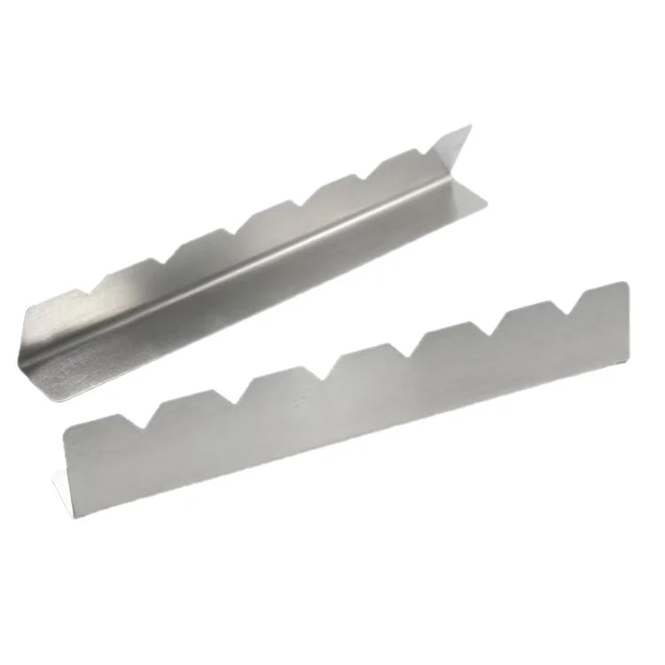 Stainless Steel BBQ Skewer Holder Rack Pair, 30cm, 3cm Thick