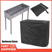 BBQ Grill Cover, Black Polyester, Water-Resistant, UV and Dust Protection, 3 Sizes