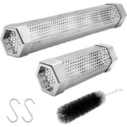 Pellet Smoker Tube Set with Brush and Hooks, 6in or 12in