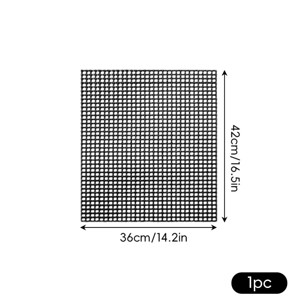 BBQ Grill Mesh Mat, Reusable Non-Stick Fibreglass Cloth BBQ Liner