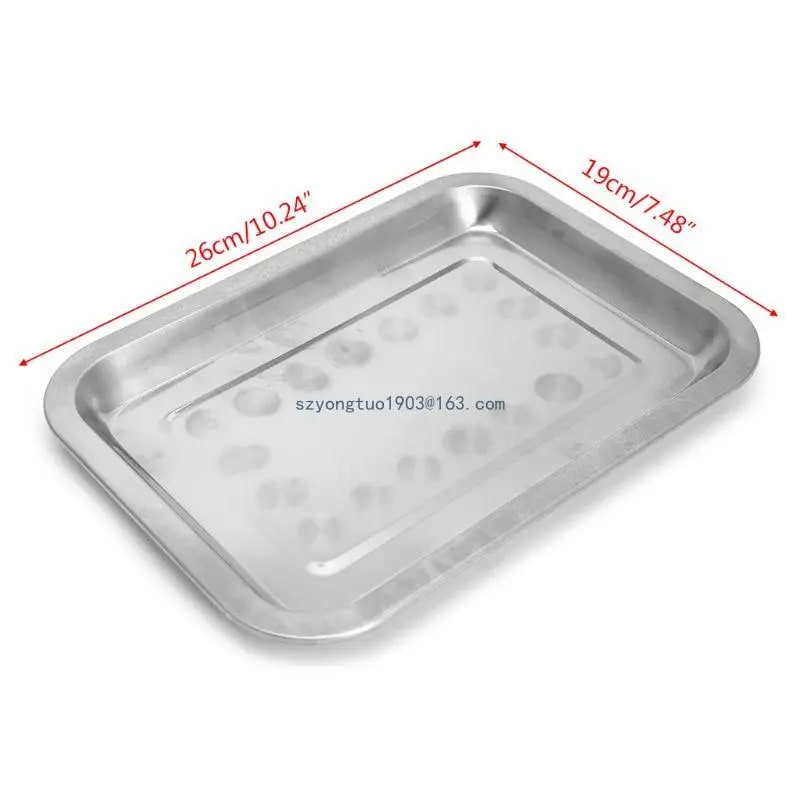 Stainless Steel BBQ Food Tray for Grilled Fish, 5 Sizes