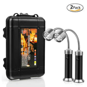 2-Pack LED BBQ Grill Lights with Magnetic Bases and Flexible Goosenecks