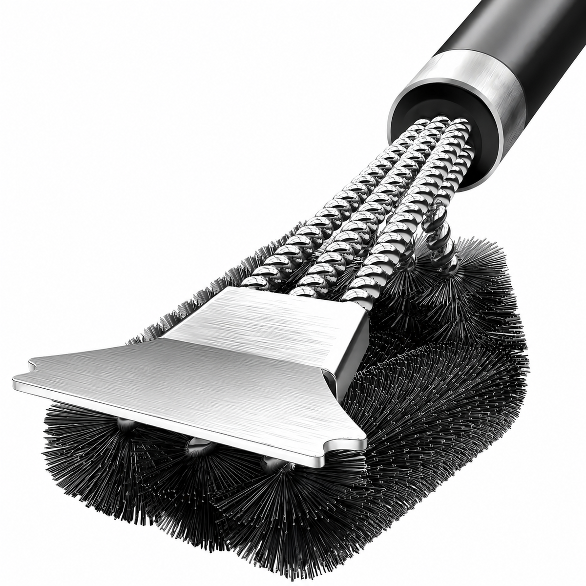 Bristle-Free Stainless Steel BBQ Grill Brush