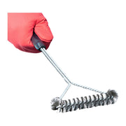 Stainless Steel BBQ Grill Cleaning Brush, Black, 30 x 17 x 3cm