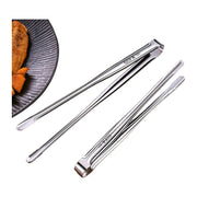 Stainless Steel Grill Tongs with Serrated Ends, Multiple Sizes and Colours