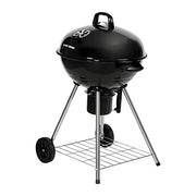 George Foreman GFKTBBQ Charcoal Kettle BBQ 47.5cm with Stand, Wheels and Thermometer