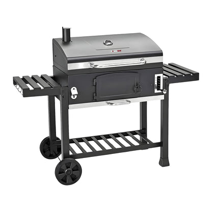 Charcoal Smoker BBQ Grill XXL Portable With Thermometer Adjustable Vents