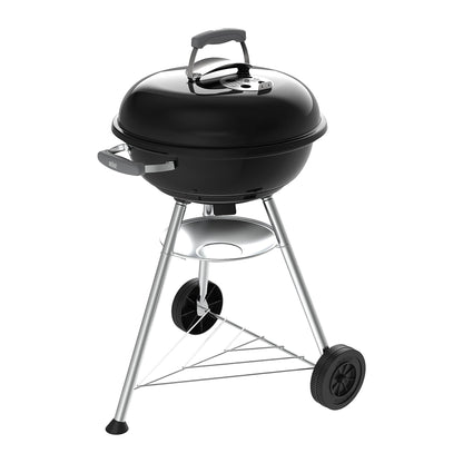 Compact Kettle Charcoal Barbecue 47cm Stand Wheels Portable Grill