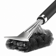 TNTOR BBQ Grill Brush with Stainless Steel Scraper and 45cm Handle