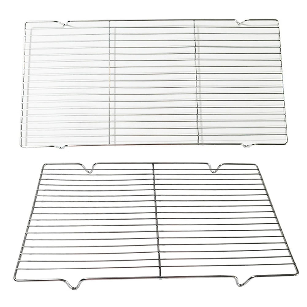 1PCS Stainless Steel Mat Net Grid Shape Rectangle Grill Grilling Mesh Net BBQ To