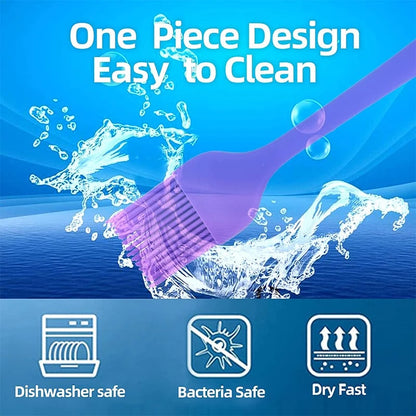 LMETJMA Silicone Basting Brush Upgrade Heat Resistant Pastry Brush Oil Brush For