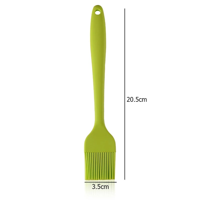 LMETJMA Silicone Basting Brush Upgrade Heat Resistant Pastry Brush Oil Brush For - green