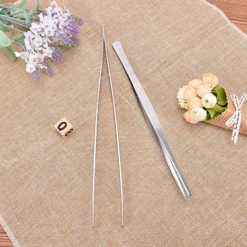 1PC Stainless Steel Kitchen Gadgets Barbecue Tongs Food Tongs Food Clip Tweezers