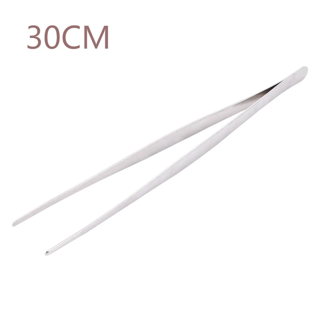 1PC Stainless Steel Kitchen Gadgets Barbecue Tongs Food Tongs Food Clip Tweezers - 30cm