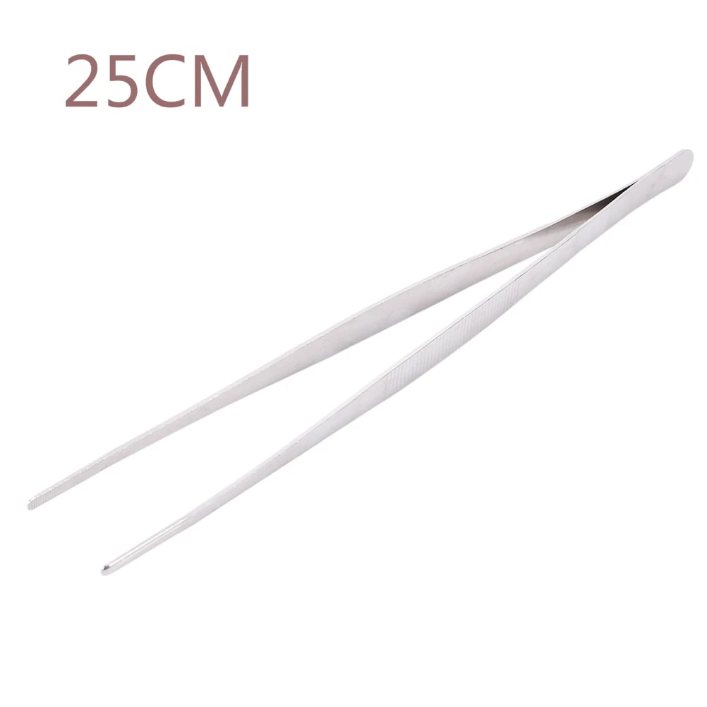 1PC Stainless Steel Kitchen Gadgets Barbecue Tongs Food Tongs Food Clip Tweezers - 25cm