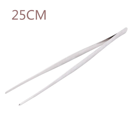 1PC Stainless Steel Kitchen Gadgets Barbecue Tongs Food Tongs Food Clip Tweezers - 25cm