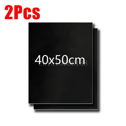1-6Pcs BBQ Grill Mat Non-stick Mat Heat Resistant Grill Mat Outdoor Baking Reusa - 2Pcs 50x40cm
