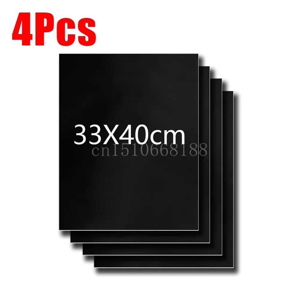 1-6Pcs BBQ Grill Mat Non-stick Mat Heat Resistant Grill Mat Outdoor Baking Reusa - 4Pcs 33x40cm