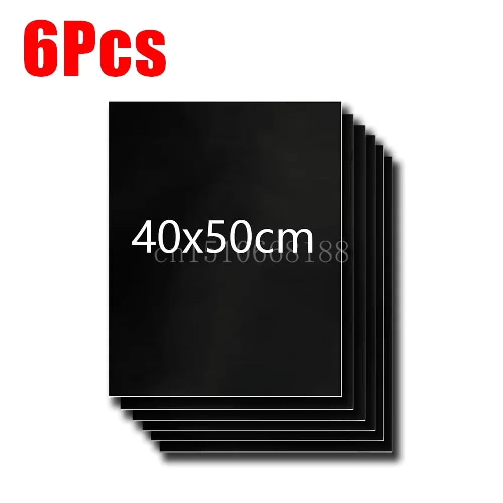 1-6Pcs BBQ Grill Mat Non-stick Mat Heat Resistant Grill Mat Outdoor Baking Reusa - 6Pcs 50x40cm