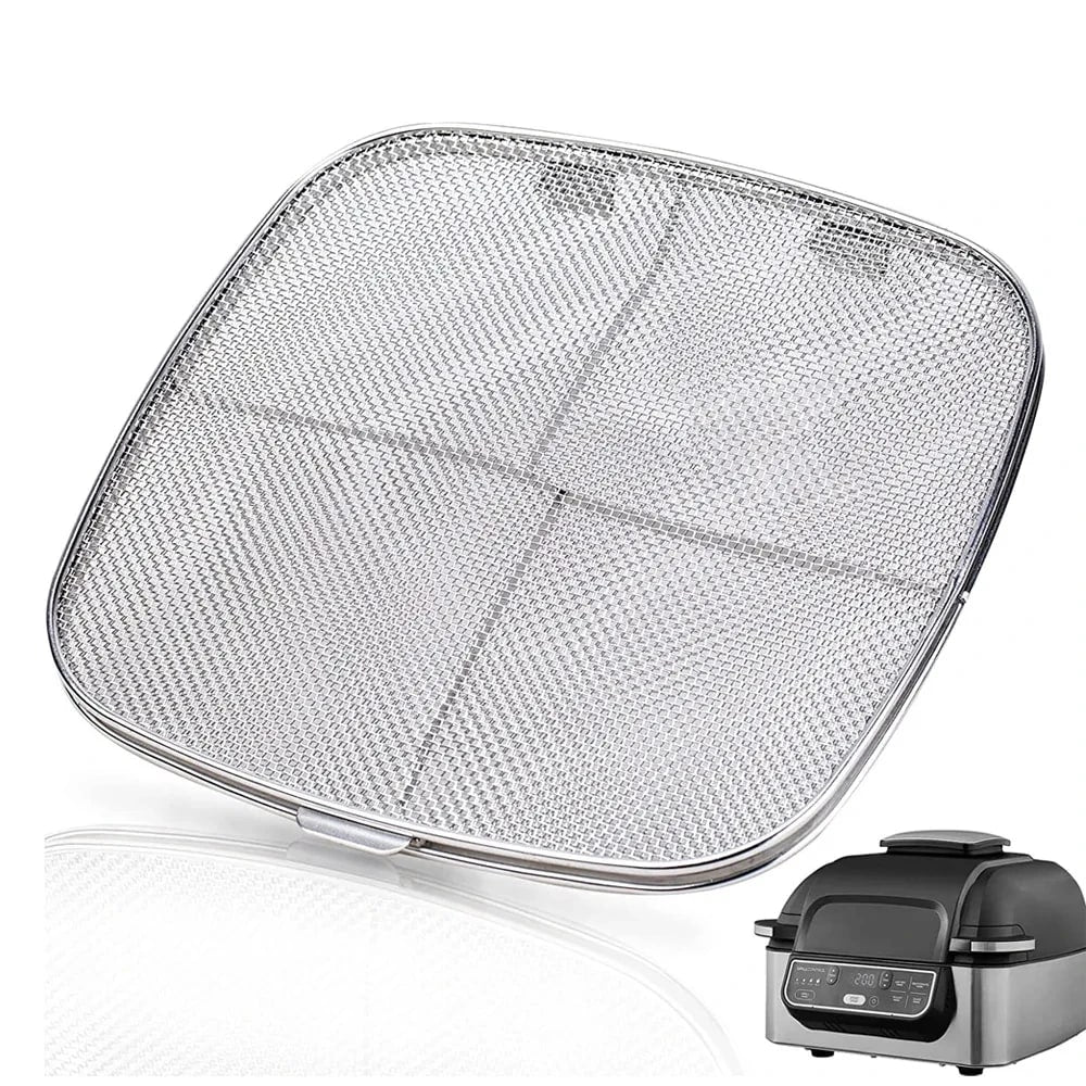 Stainless Steel Splatter Shield For AG301 Reusable 5-in-1 Indoor Grill - Silver