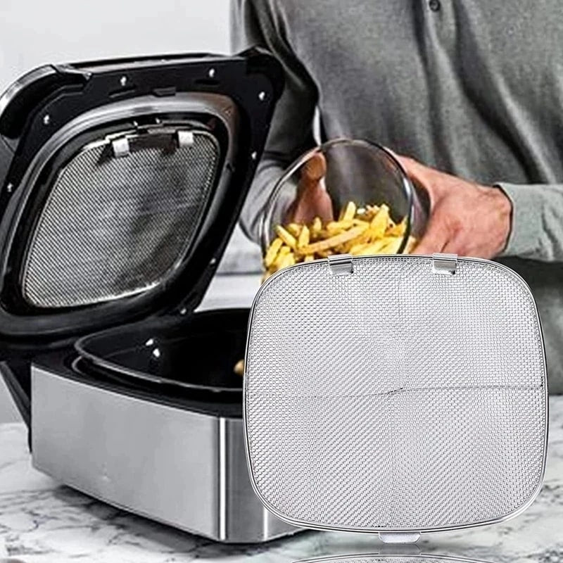 Stainless Steel Splatter Shield For AG301 Reusable 5-in-1 Indoor Grill - Silver